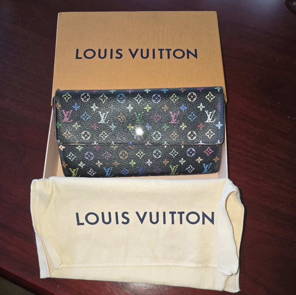 Louis Vuitton Multicolor Murakami Long Wallet With Authentication Certificate
